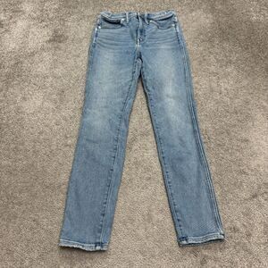 Madewell 10" High Rise Skinny Denim Jeans Women 27 Blue Light Wash Stretch 26x28